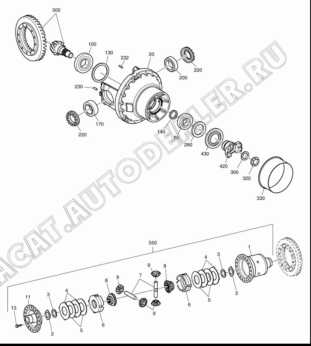 HOUSING;AXLE K9007285 для Doosan DL450