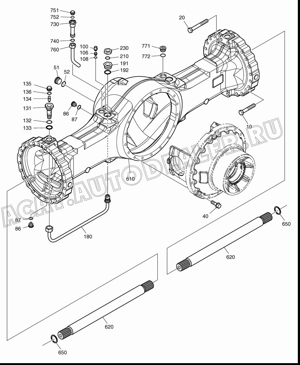 CASING;AXLE K9007289 для Doosan DL450