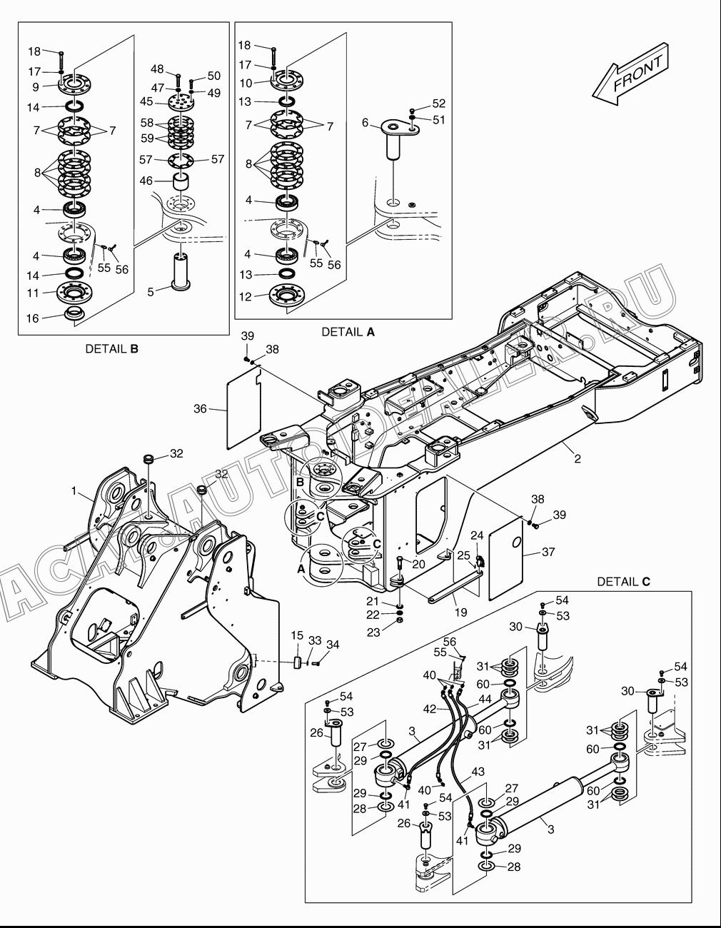 FRAME;FRONT K1029437G для Doosan DL450