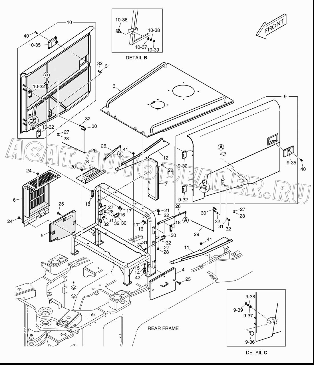 COVER;(LH) K1026971 для Doosan DL450