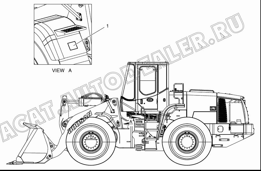 DECAL K1046216A для Doosan DL450