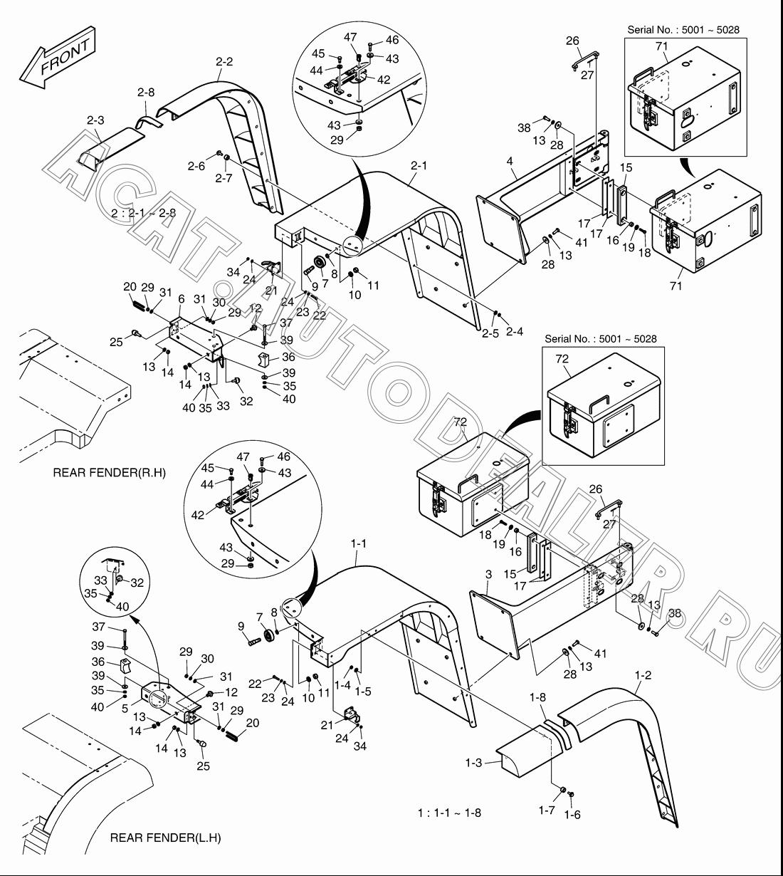 BRACKET K1026466 для Doosan DL450