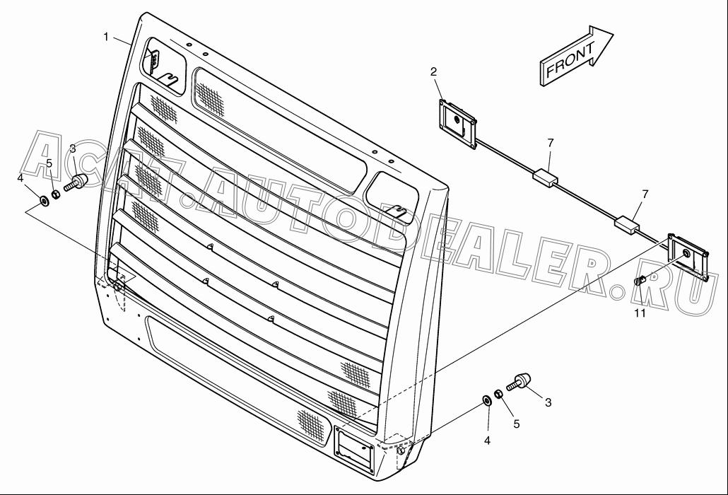 GRILLE;RADIATOR K1030390G для Doosan DL450