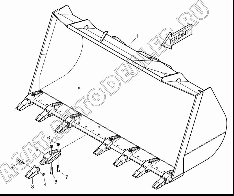 BUCKET K1025448B для Doosan DL450