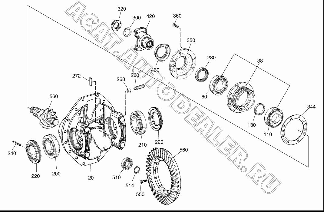 RING;SPACER S=13.4 2.115-00526 для Doosan DL500