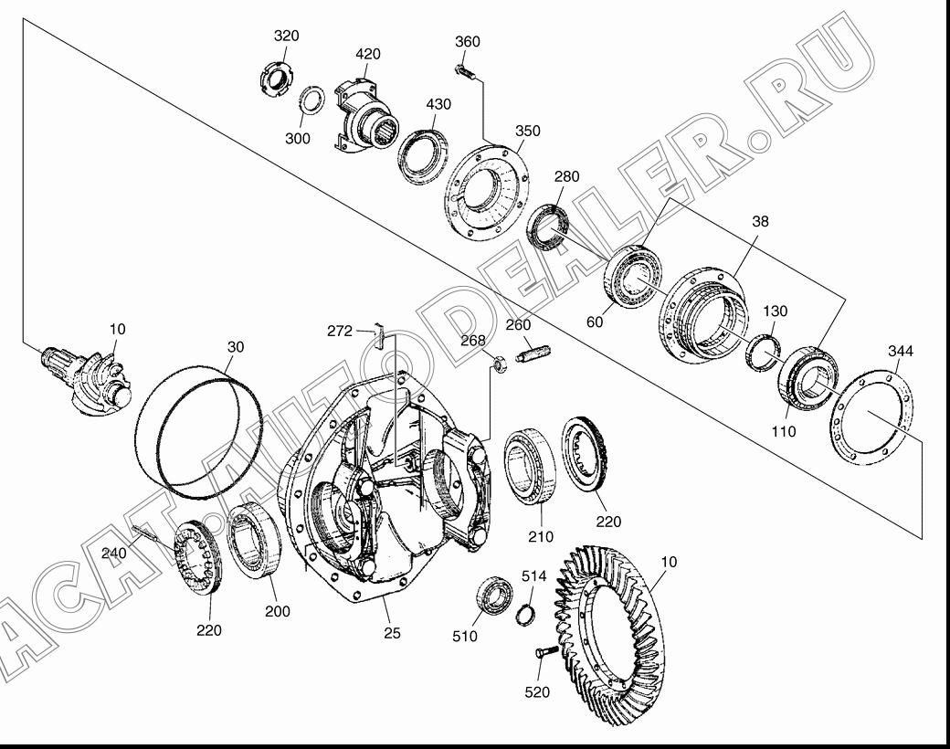 BEVEL GEAR SET K9003614 для Doosan DL500