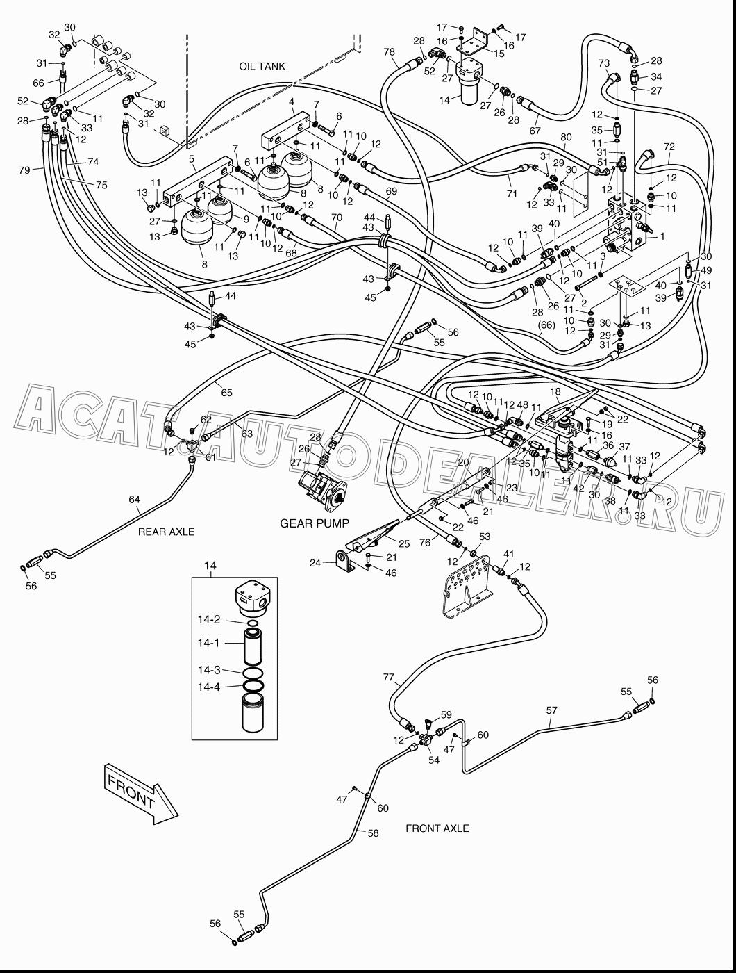 MANIFOLD K1008654A для Doosan DL500