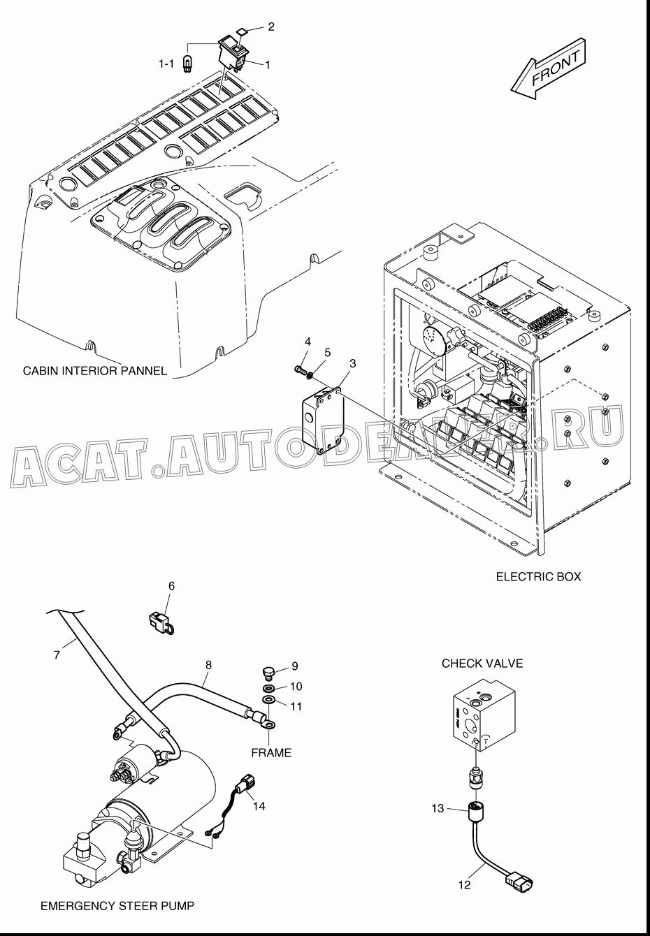 EMERGENCY K1011597B для Doosan DL500