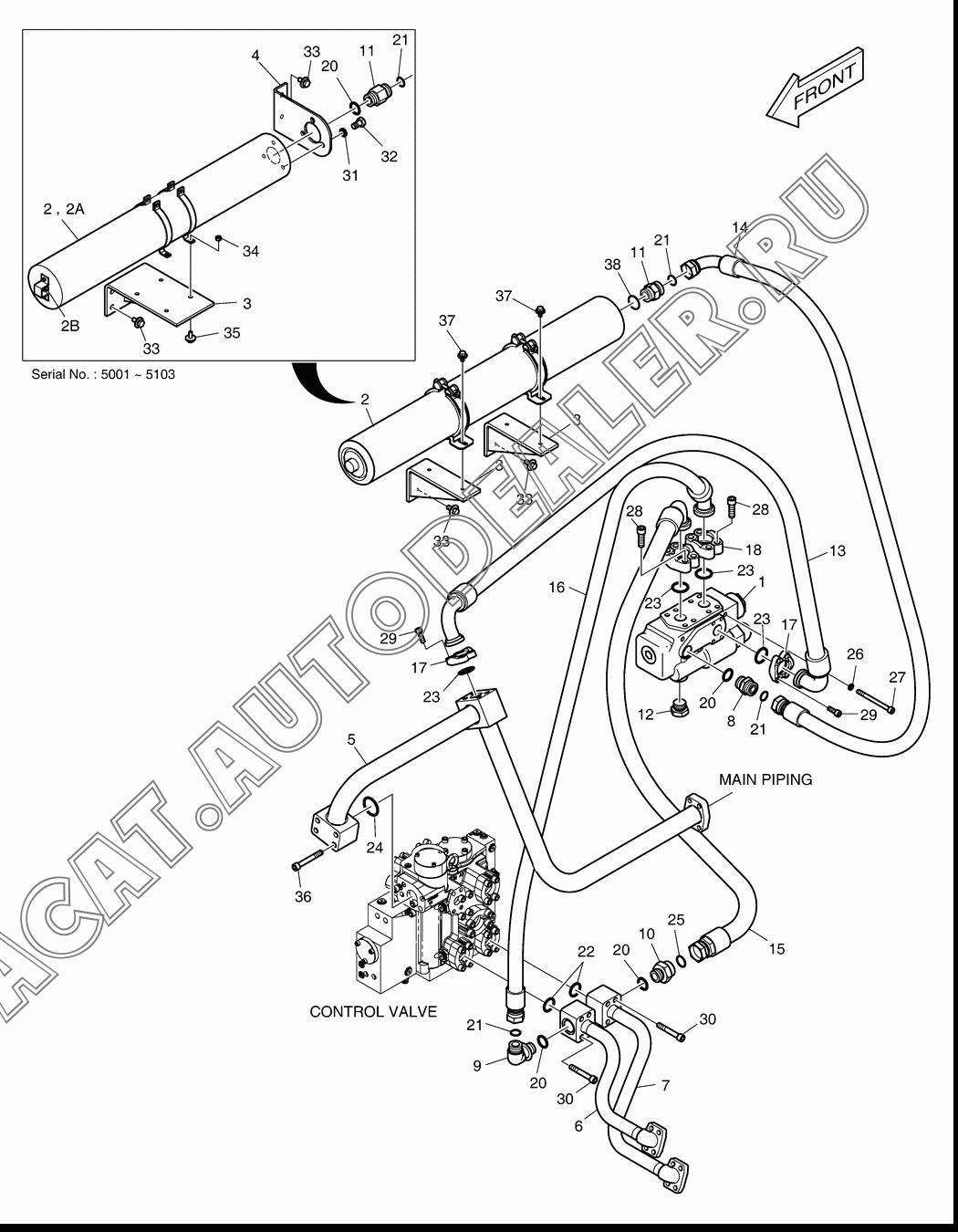 BRACKET K1050089 для Doosan DL500