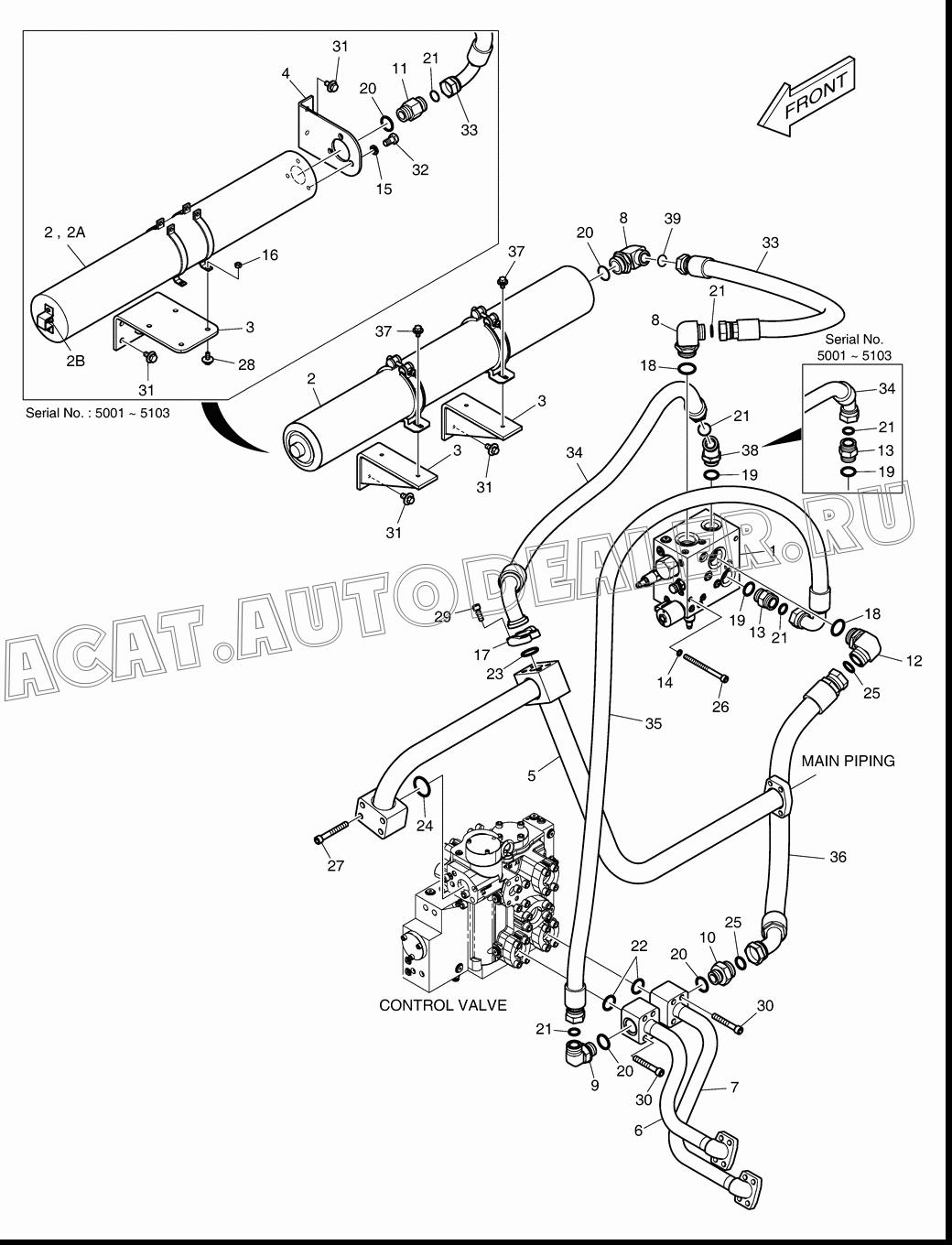 HOSE DS2011805 для Doosan DL500