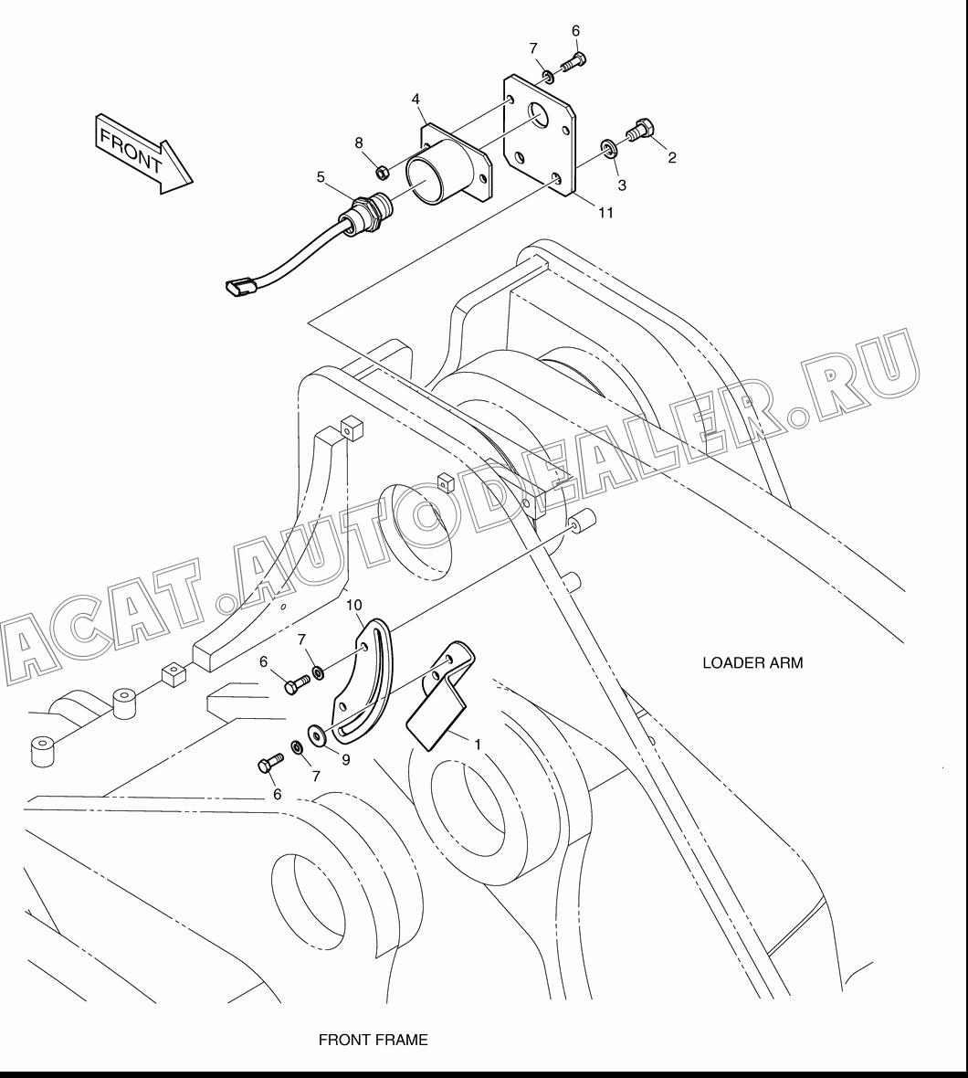 ARM RAISE KICK OUT K1010075A для Doosan DL500