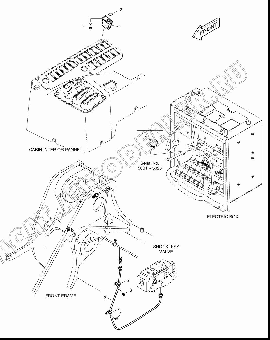 SWITCH;LIS K1011596A для Doosan DL500