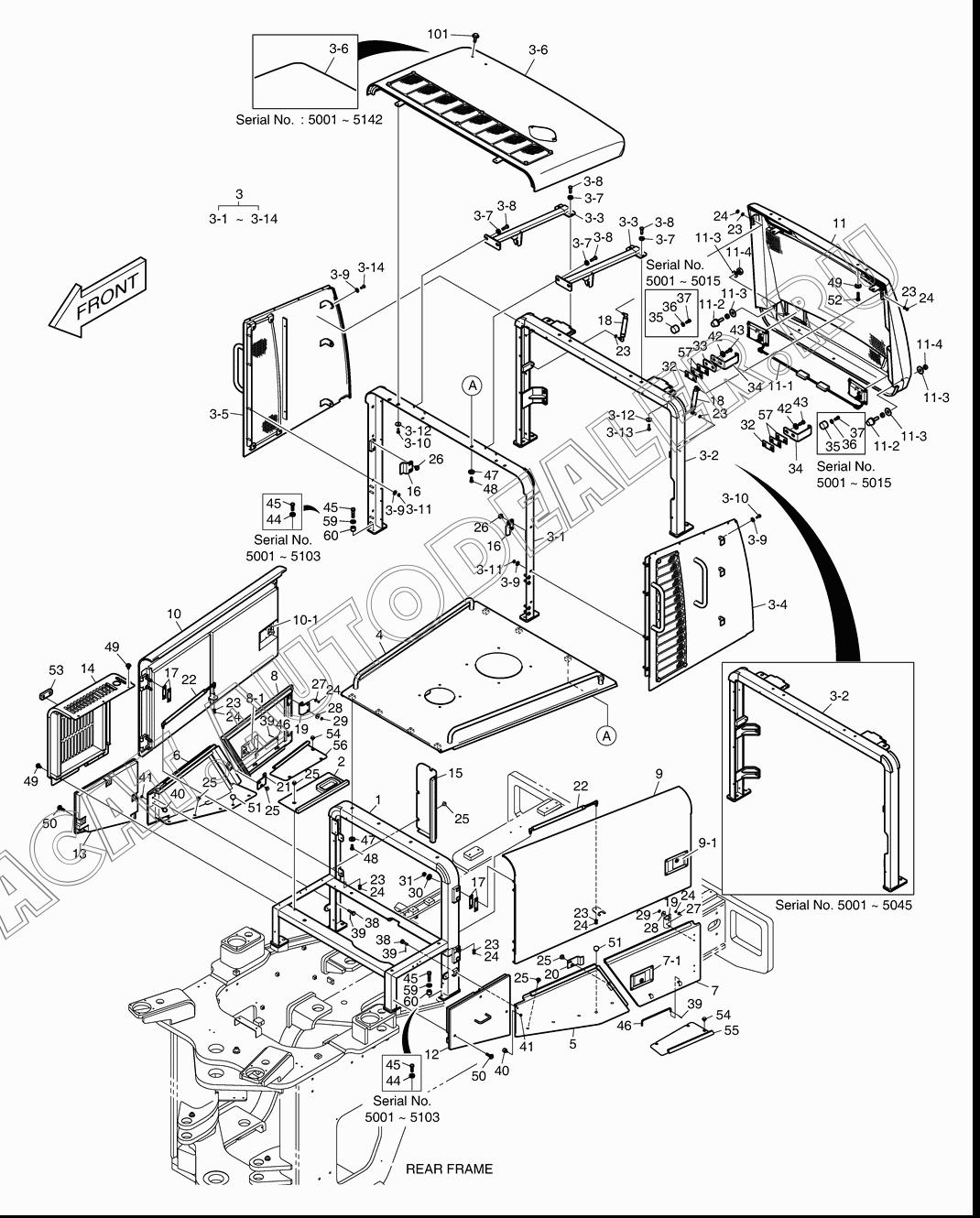 SUPPORT K1009944 для Doosan DL500