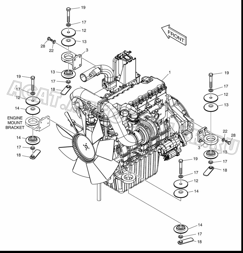 Двигатель EUTEG для Doosan DX225LL