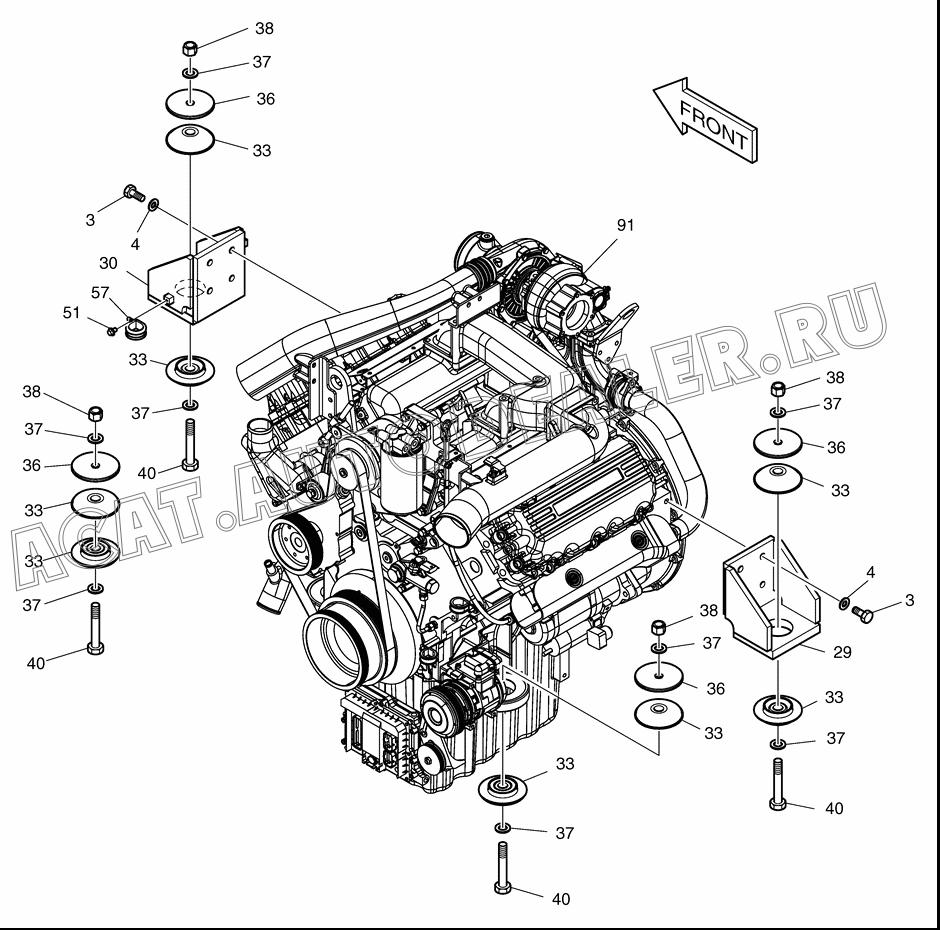 BRACKET;Двигатель MOUNT;RL K1000850B для Doosan DX420LC
