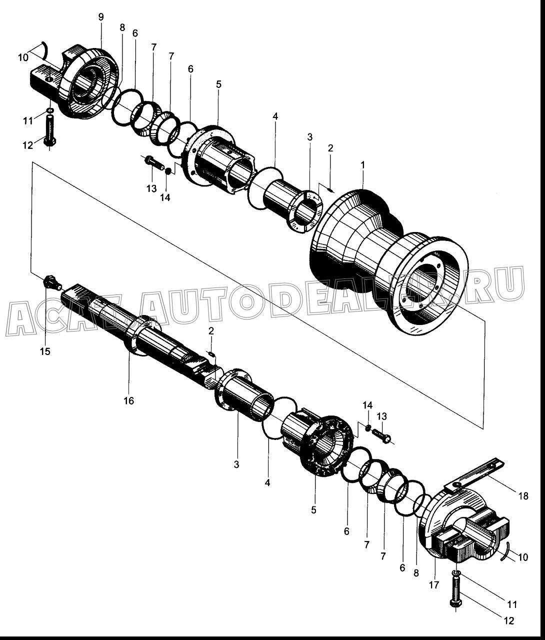 Корпус катка с одной ребордой 320268 для XCMG DT140B