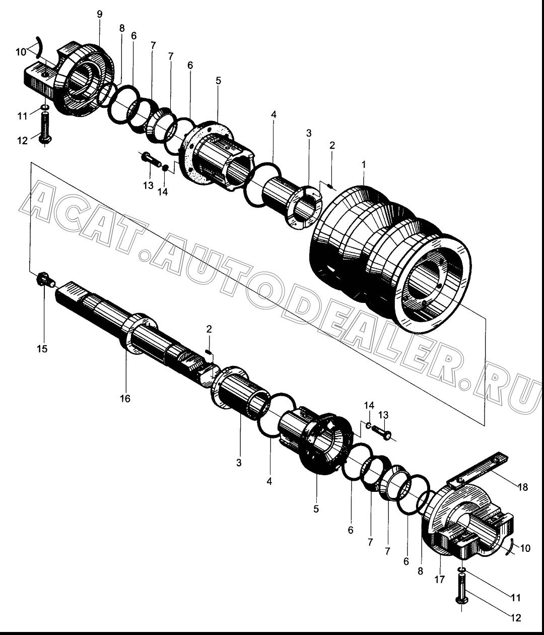 Корпус катка с двумя ребордами 320269 для XCMG DT140B