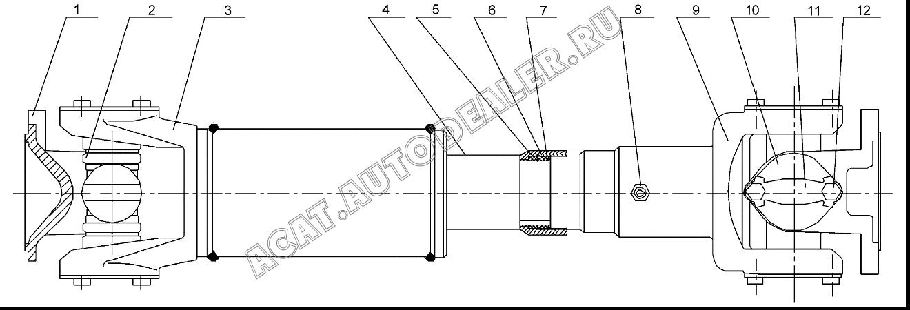 Крестовина кардана в сборе 860113861 для XCMG LW300FN