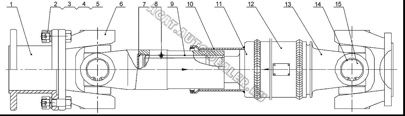 Кардан в сборе 860113862 для XCMG LW300FN