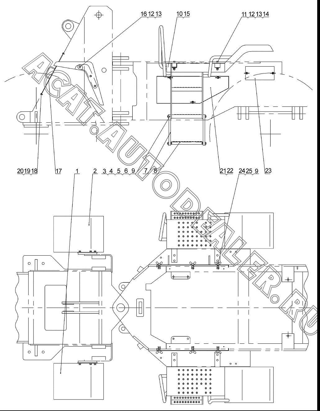 Правая упорная планка 250500143 для XCMG LW300FN