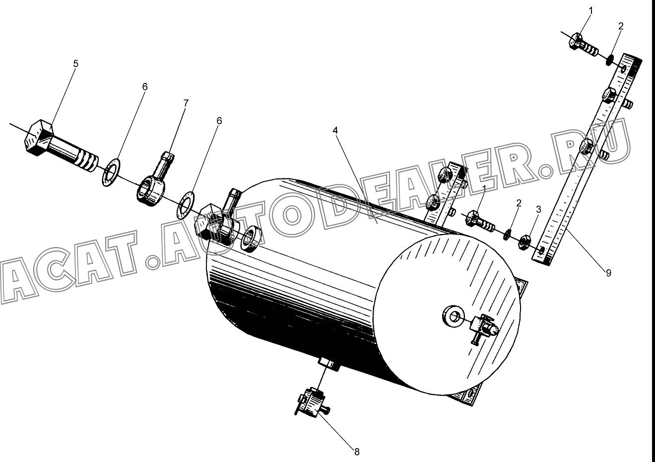 Воздухосборник 251702771 для XCMG LW300FN