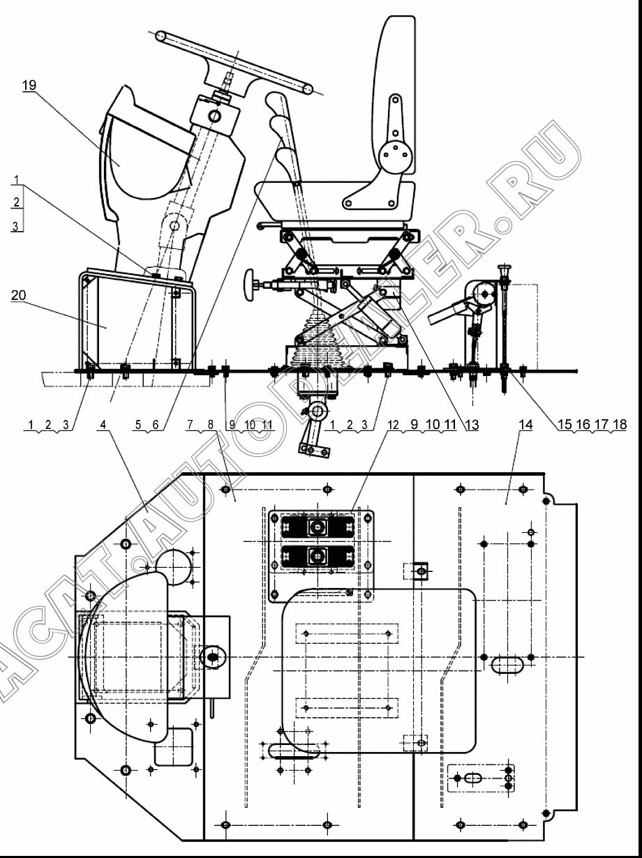 Передняя опора 251700247 для XCMG LW300FN