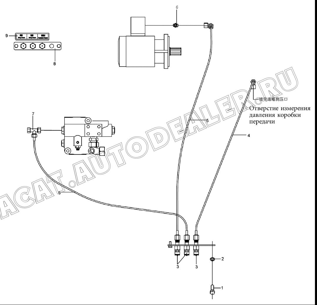 Манометрическое соединение в сборе 252110311 для XCMG LW300KN