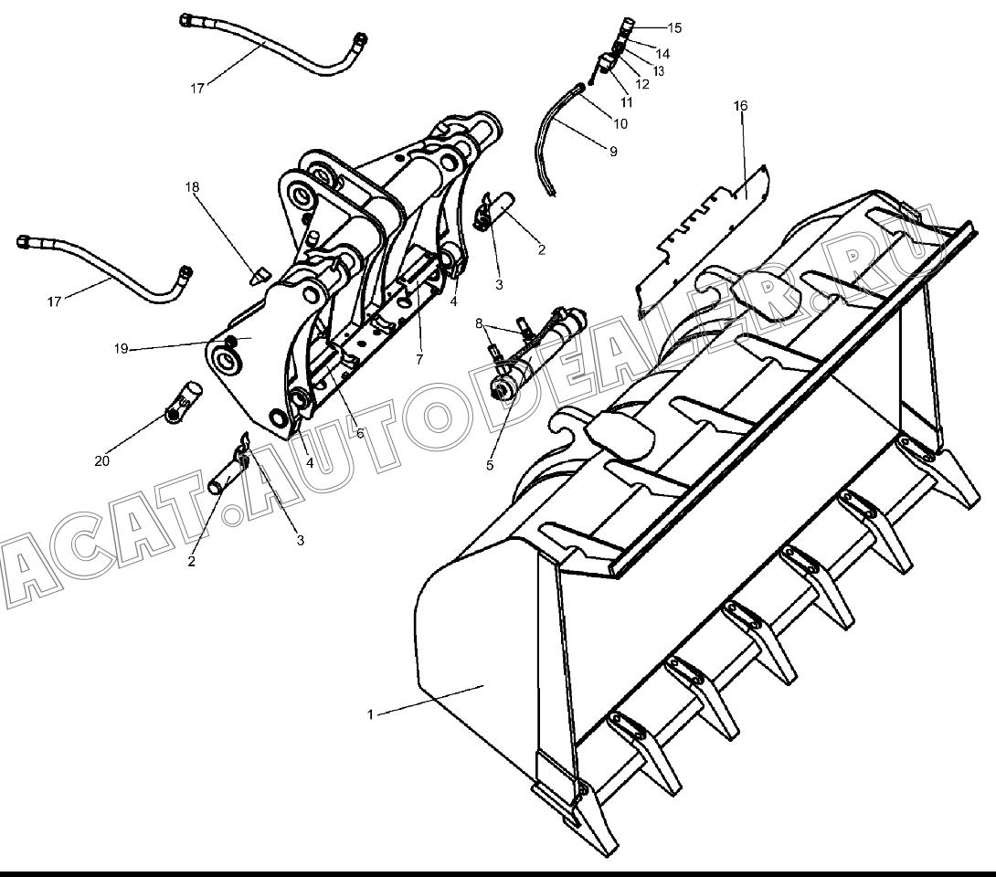 Ковш в сборе 252600883 для XCMG LW300KN