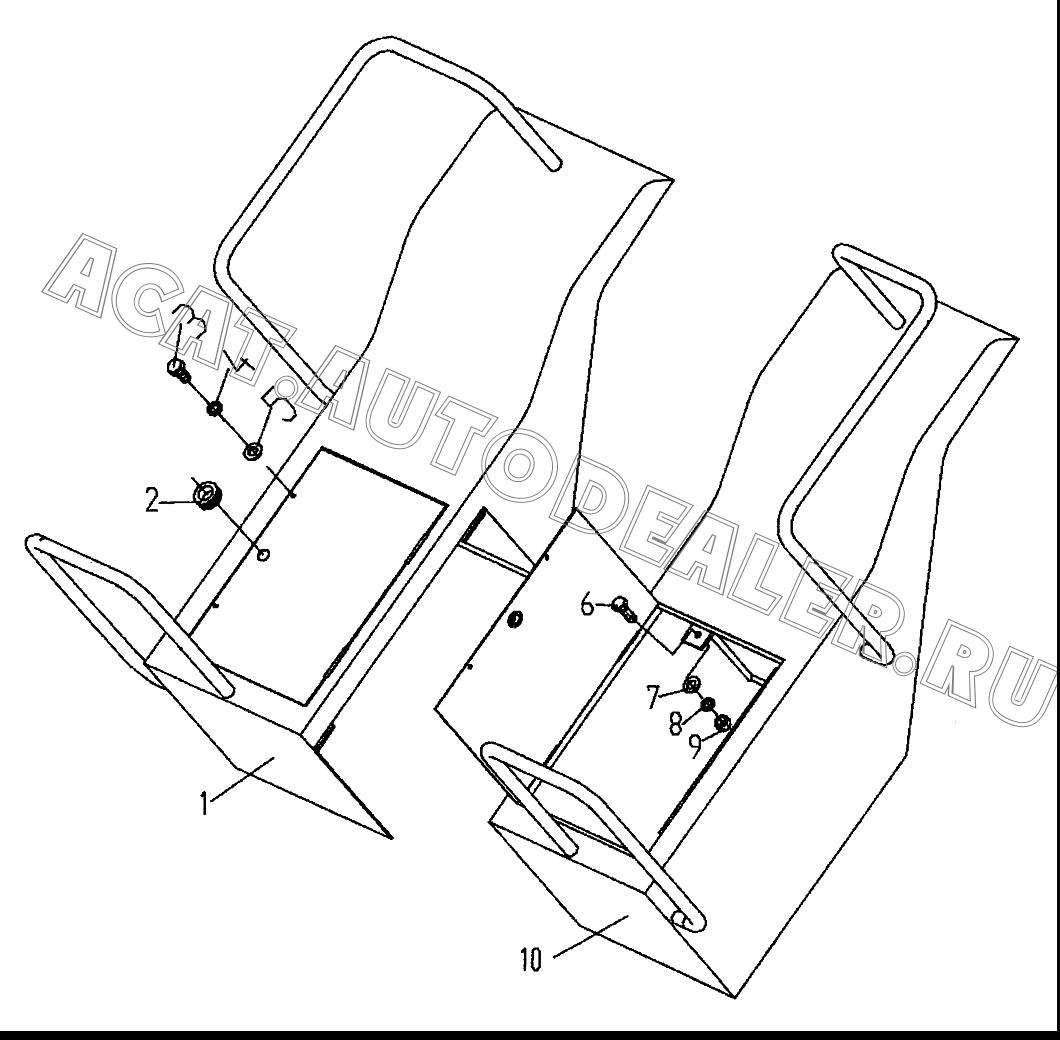 Правая платформа LW560F.6.3 для XCMG LW541F