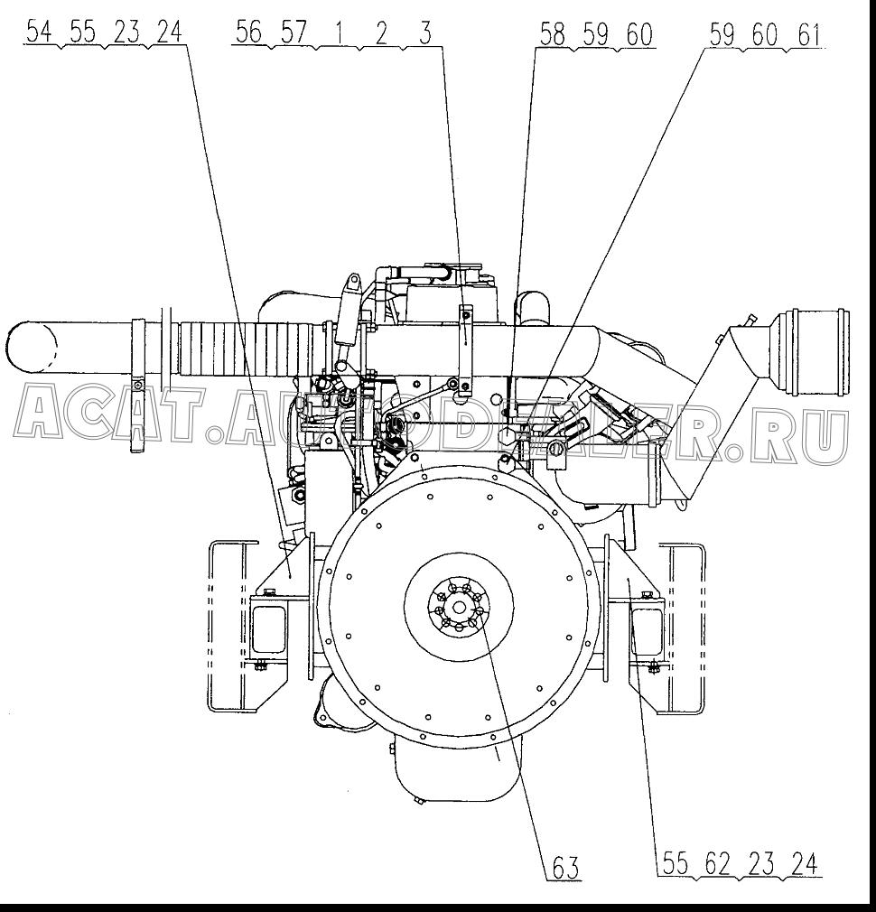 Rear suspension left frame 03845033 для XCMG QY70K