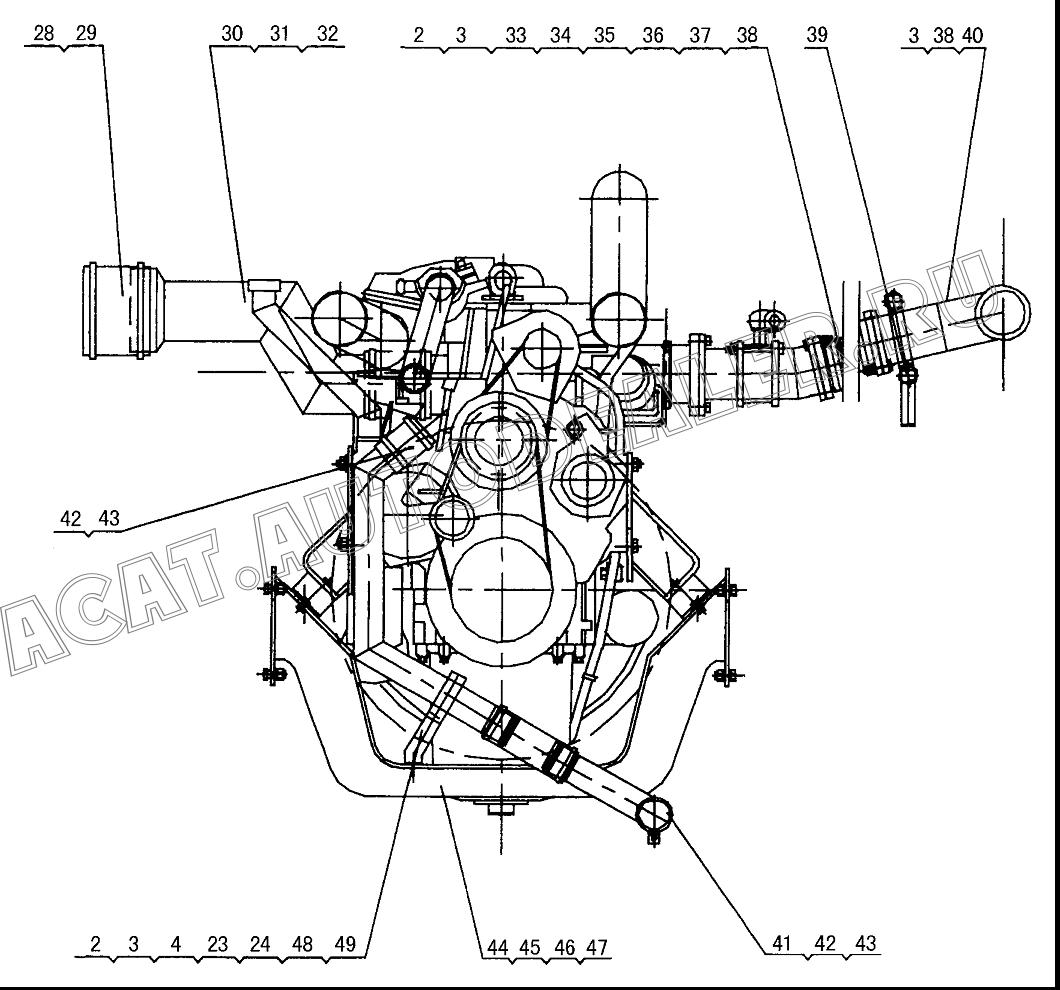 Intake pipe XZ60.45.6 для XCMG QY70K