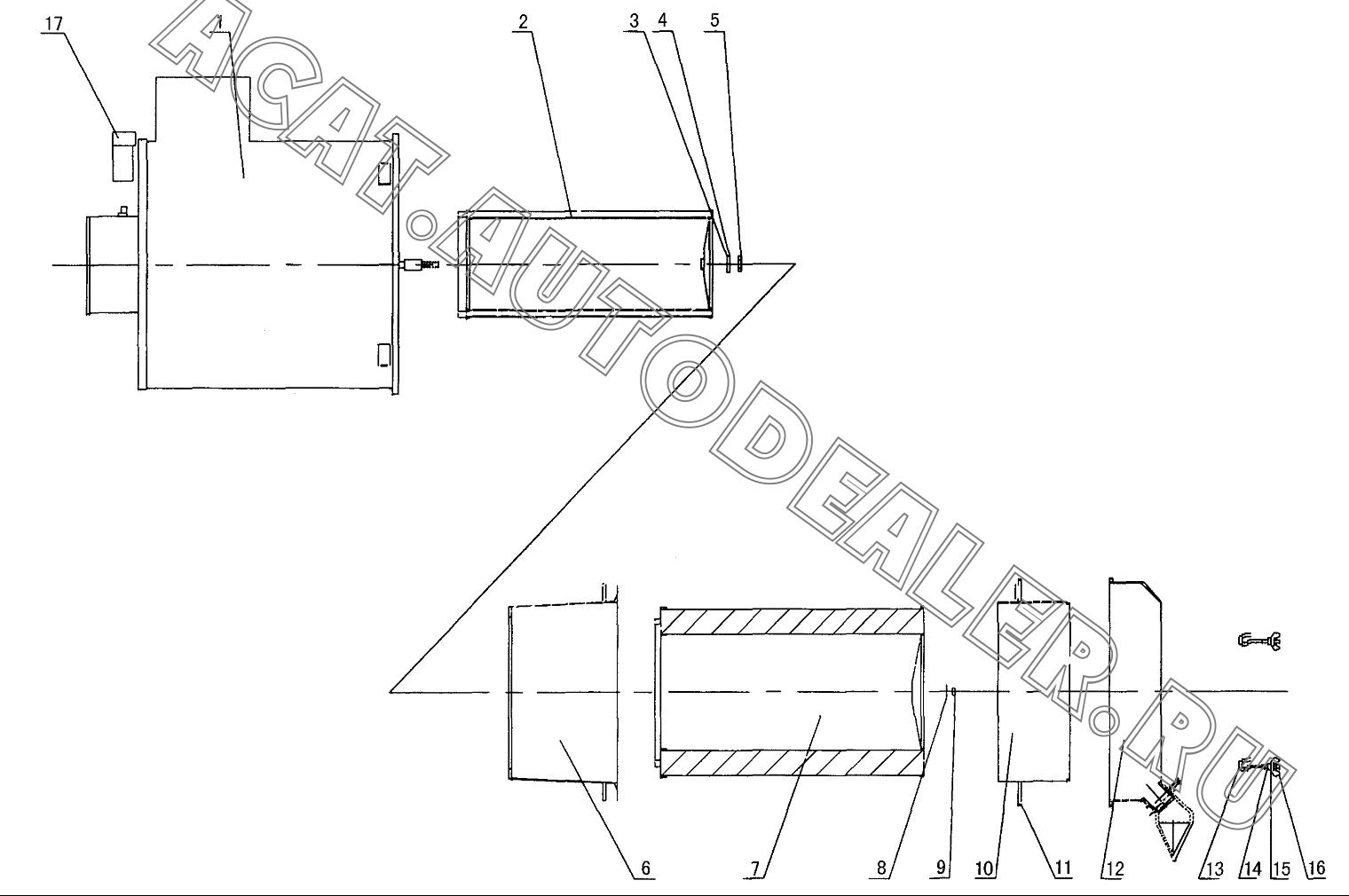 Air Filter Housing A473-050 для XCMG QY70K