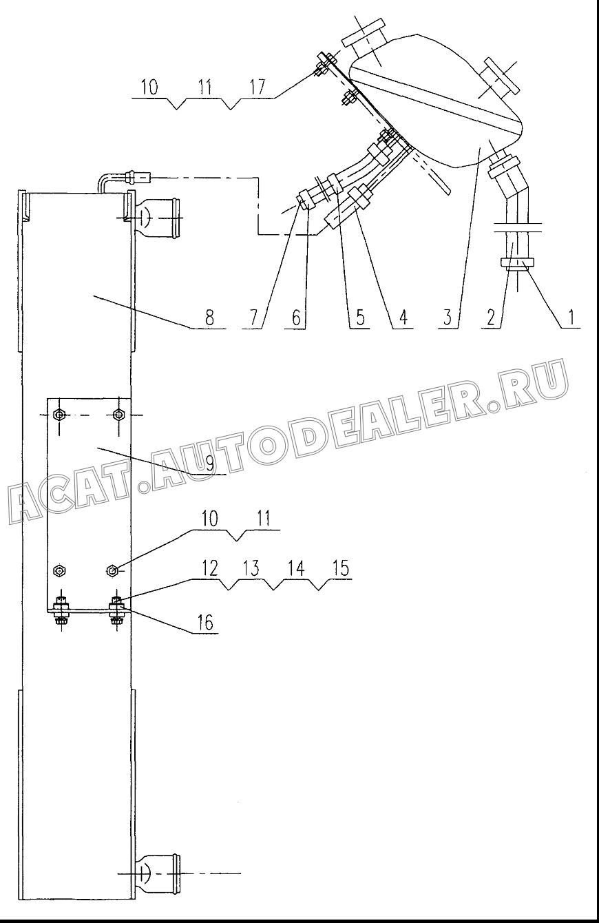 Radiator 11411295 для XCMG QY70K