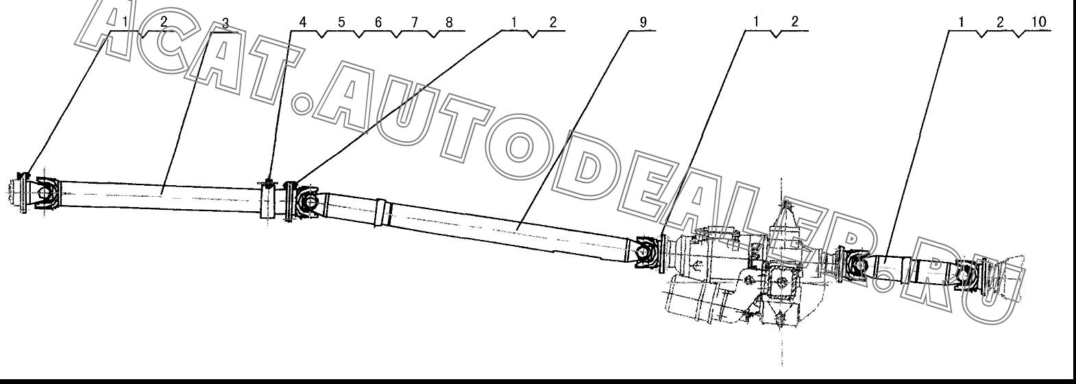 Forepart of transmission shaft 10310547 для XCMG QY70K