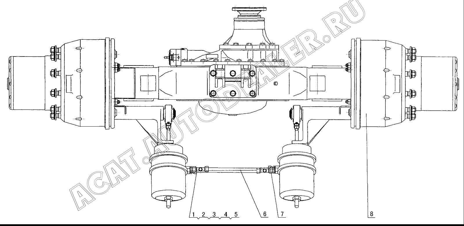 Fouth Axle Assembly B24NXJ6 для XCMG QY70K