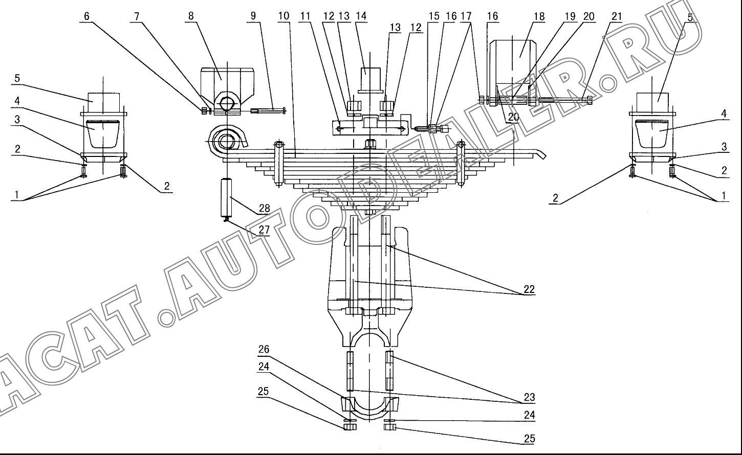 Rear steel plate spring XZ16K.58.5 для XCMG QY70K