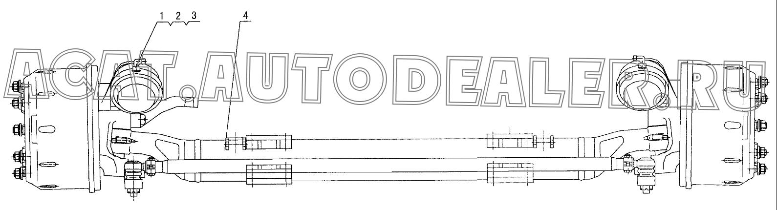 Second Axle Assembly 16DIF-C105CB для XCMG QY70K