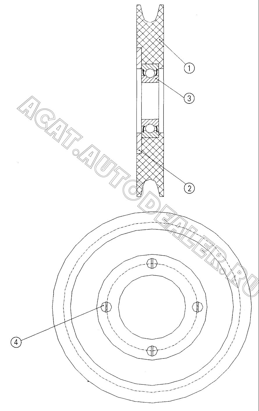 Pulley 11414805 для XCMG QY70K