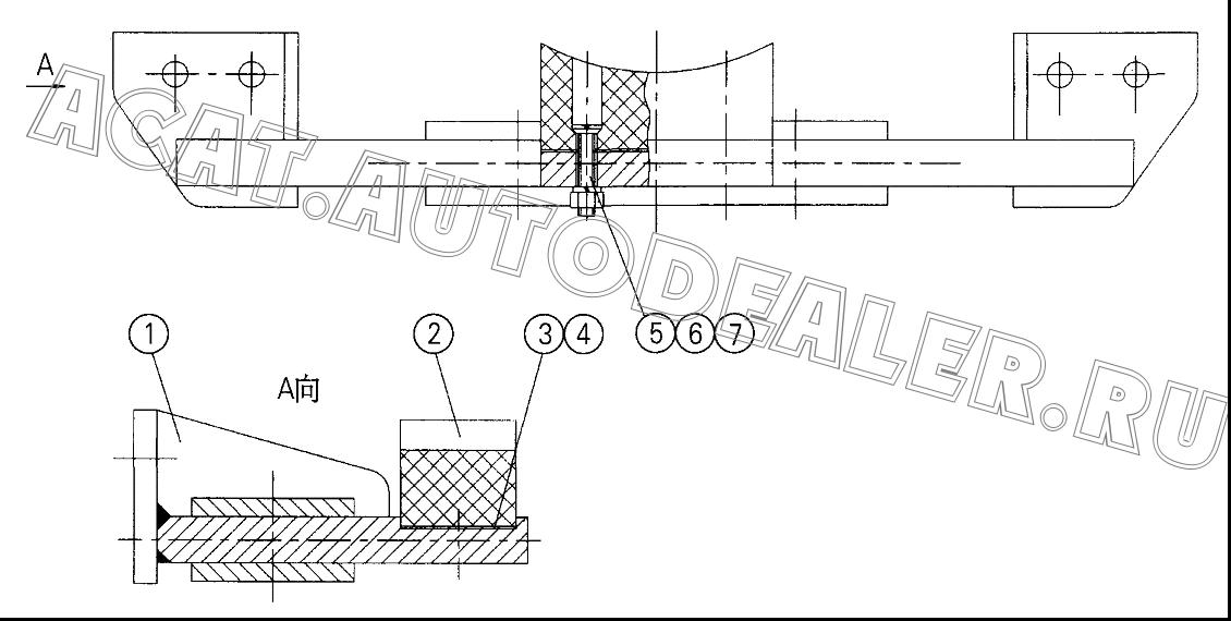 Bracket 05602241 для XCMG QY70K