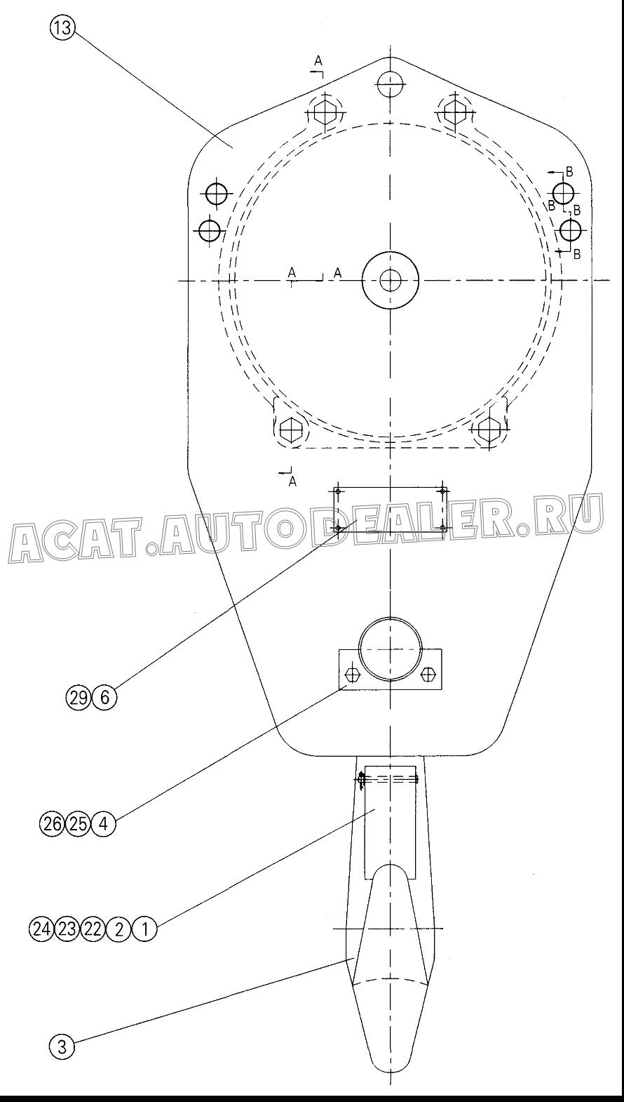 Hook QY35K.01-3 для XCMG QY70K