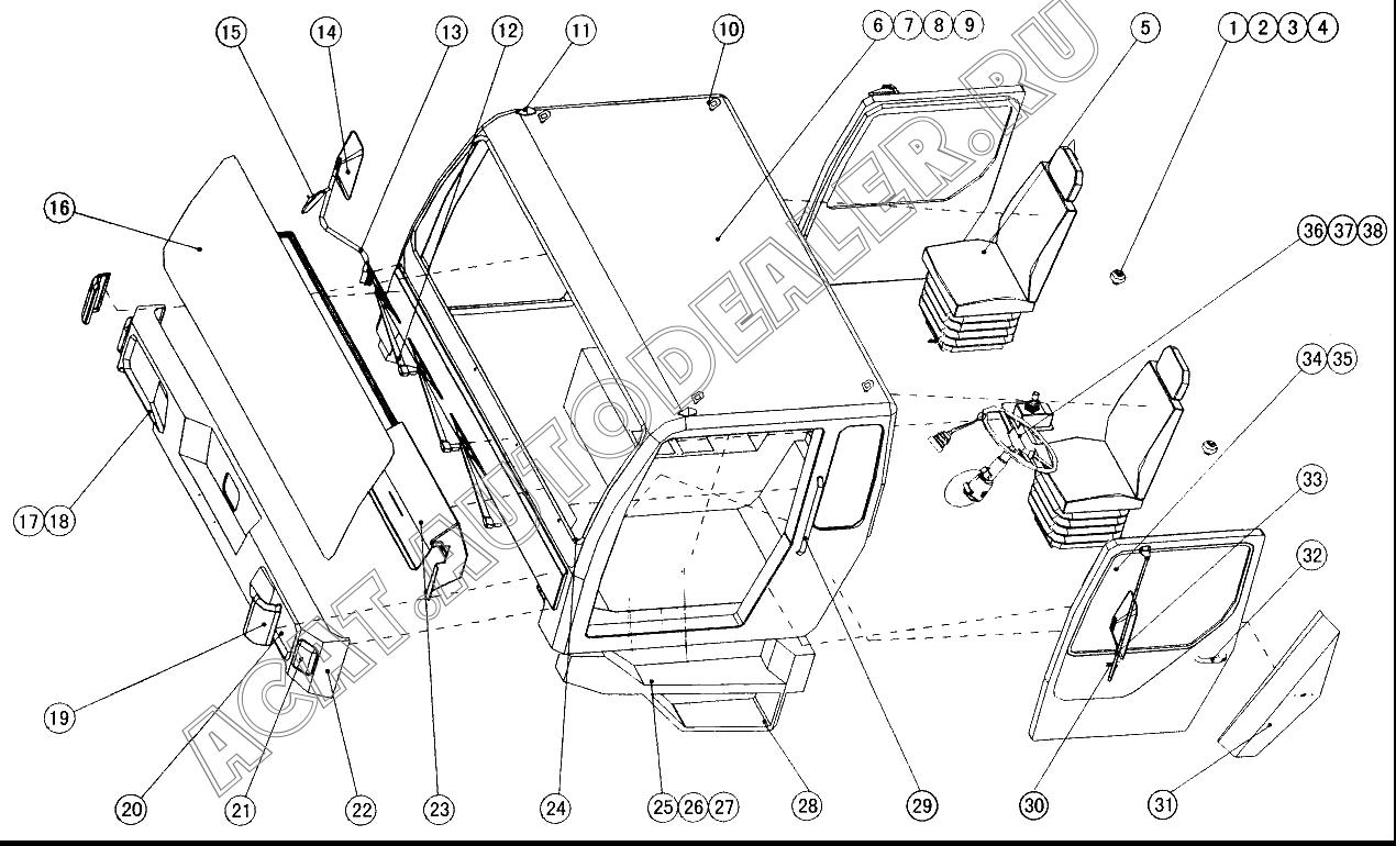 Левая передняя лампа AZ9100720011 для XCMG QY30K5