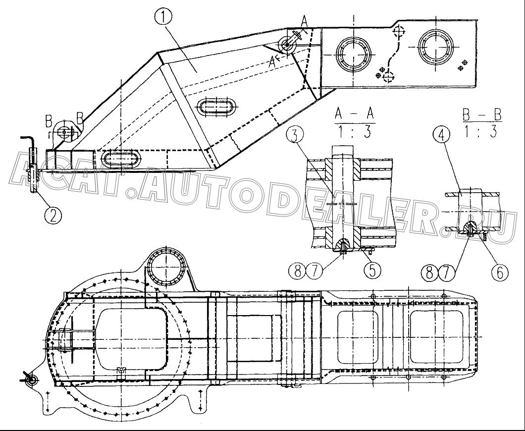 Вал 01800302 для XCMG QY30K5