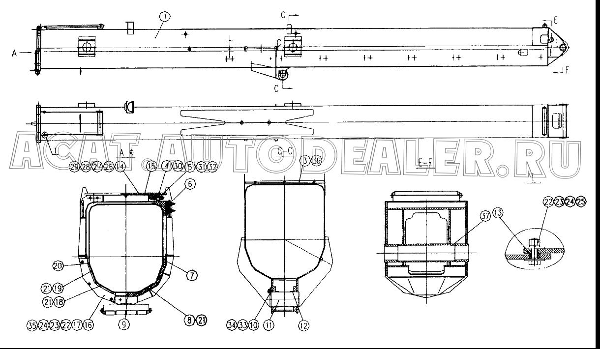 Ползун 11415452 для XCMG QY30K5