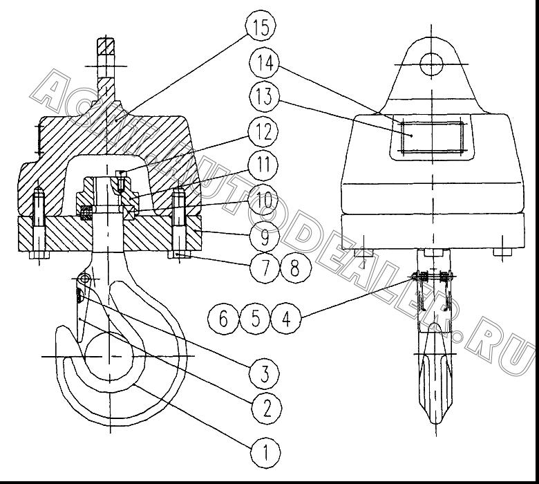 Подвесной крюк 11410760-1 для XCMG QY30K5