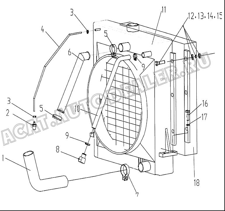 Adapter 204480 для XCMG XS160, XS190