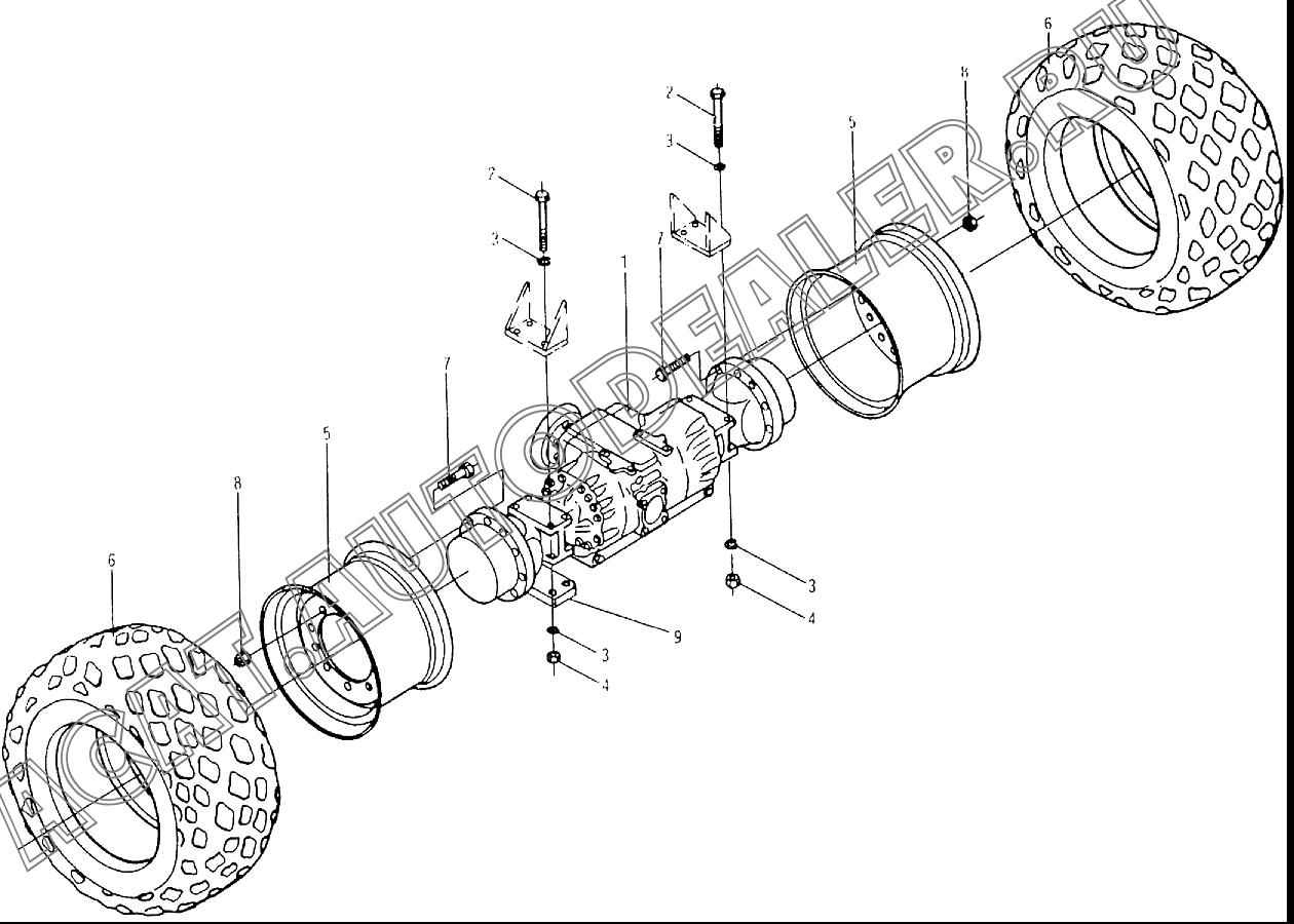 Wheel axle A6-1076 для XCMG XS160, XS190