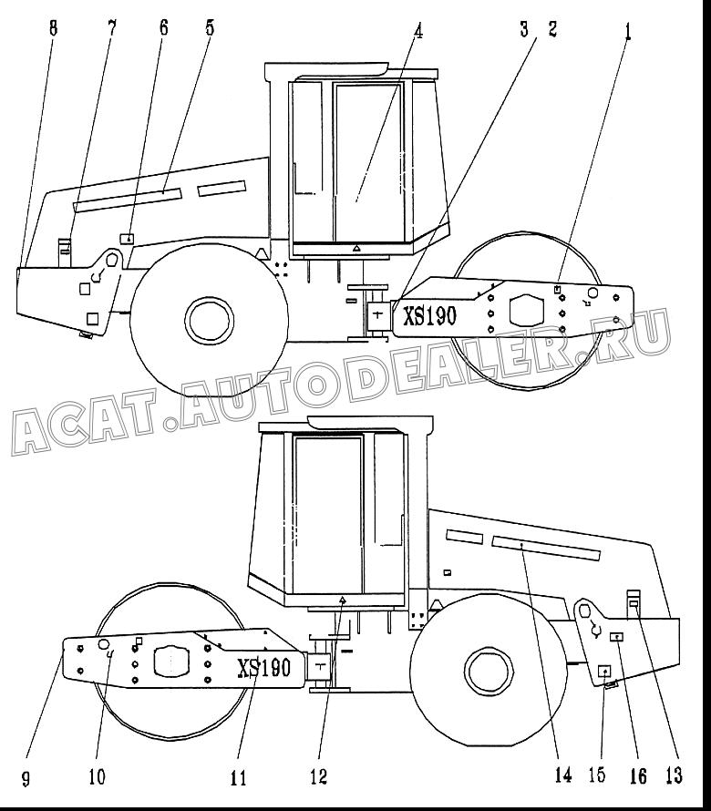 Name plate 2EW008 для XCMG XS160, XS190