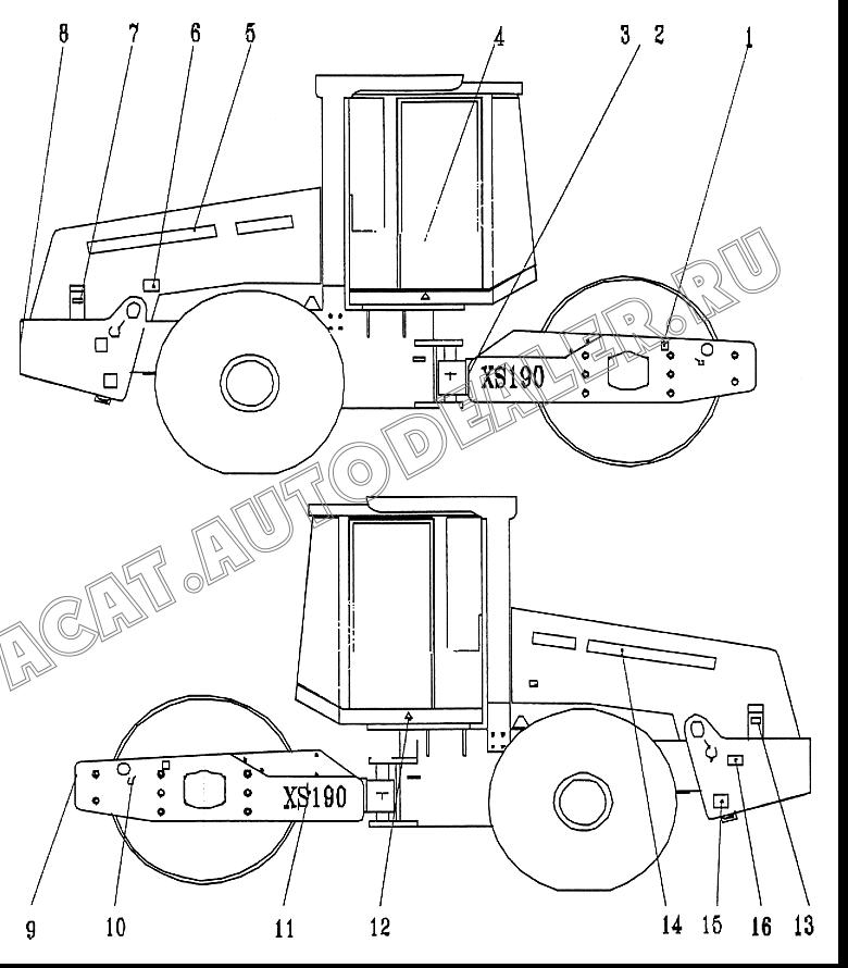 Name plate 2CW175 для XCMG XS160, XS190