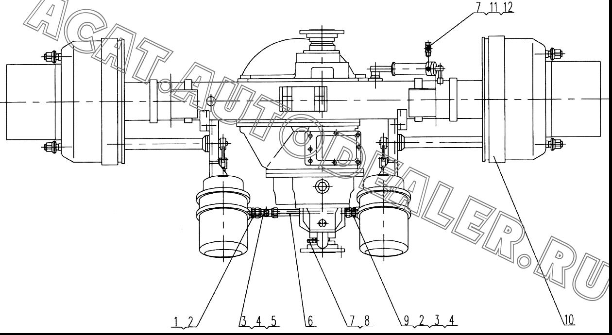 Transfixion drive axle 18/20TMRF-C223BC для XCMG XZ16K-XZ50K