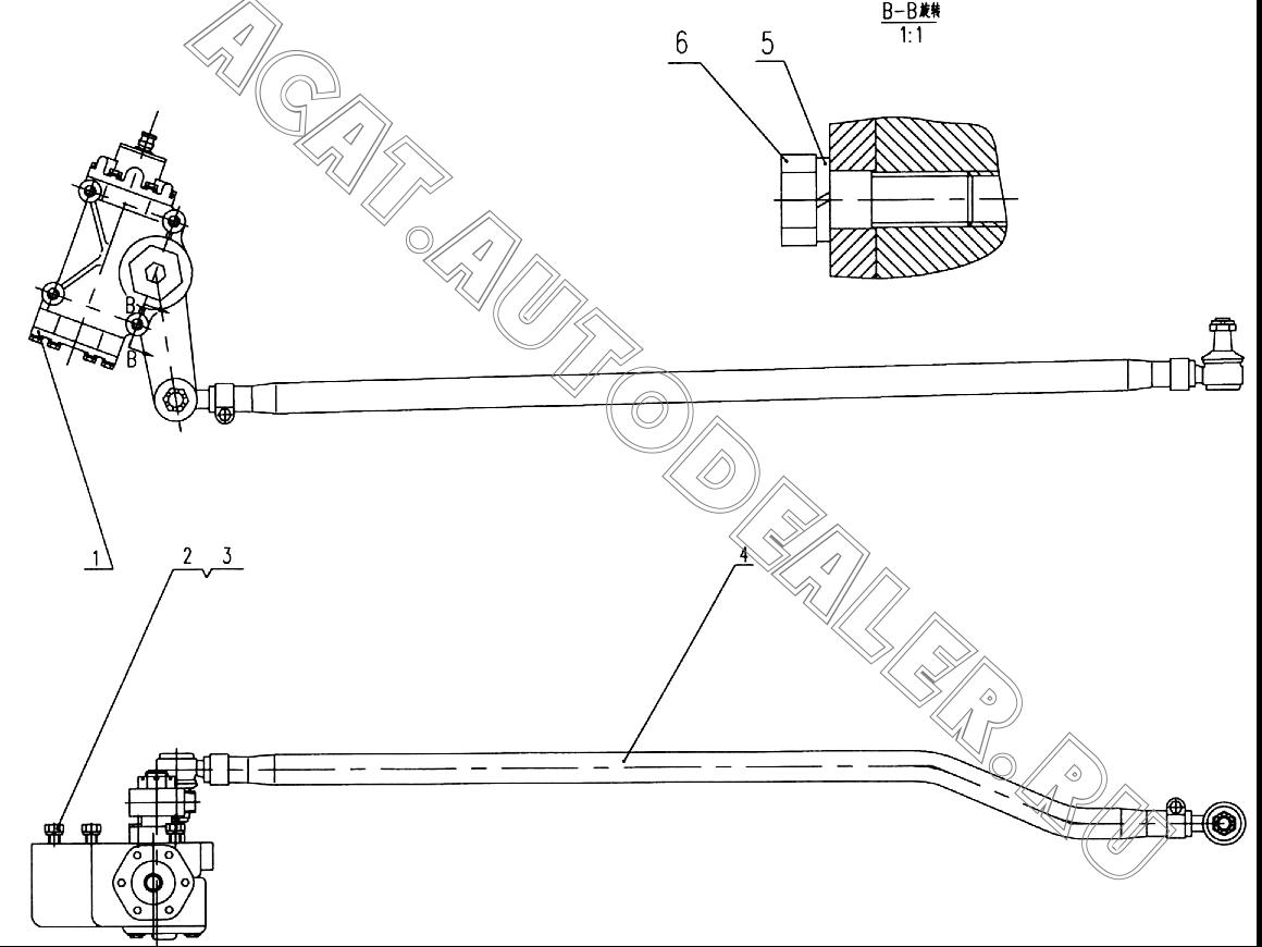 Steering Gear (including rocking arm) 10310070 для XCMG XZ16K-XZ50K